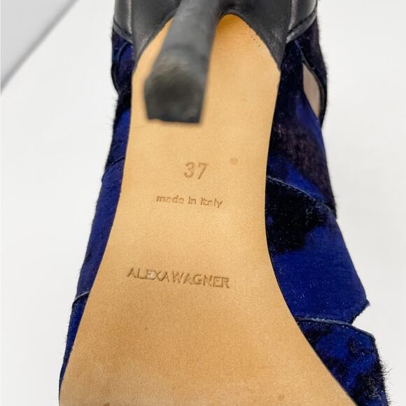 Alexa Wagner Heidi Pony Hair Cage Tassel Zip Stiletto Booties Sandals 37 / US 7 - Picture 13 of 16